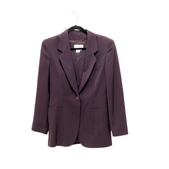CACHE chic dark gray one button blazer small med 2 - Picture 1 of 9